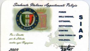 Tessera SIAP anno 2009