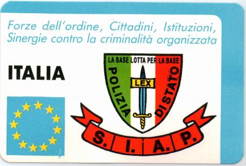 Tessera SIAP anno 1992