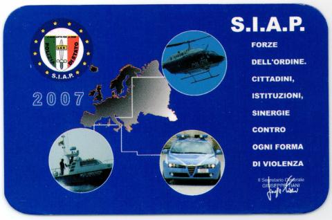 Tessera SIAP anno 2007