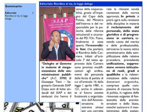 SIAPINFORM@11: RIORDINO AL VIA, LA LEGGE DELEGA