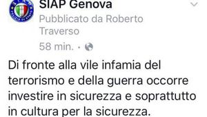  IL SEGRETARIO TRAVERSO PER IL SIAP DI GENOVA DA FACEBOOK