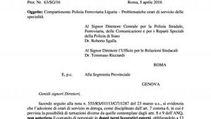 POLFER GENOVA  SCORTE A LUNGA PERCORRENZA    LE VERGOGNOSE DEROGHE ORARIE FIRMATE DAI SINDACATI "STAMPELLA"