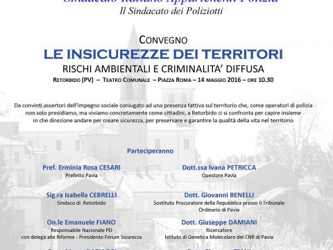 IL SIAP SI CONFRONTA: OGGI 14/5 CONVEGNO "LE INSICUREZZE DEI TERRITORI ...’