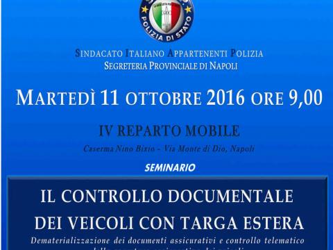 IL CONTROLLO DOCUMENTALE DEI VEICOLI CON TARGA ESTERA - Seminario