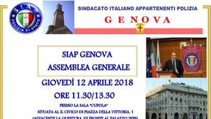 SIAP GENOVA ASSEMBLEA GENERALE GIOVED&Igrave; 12 APRILE 2018 ORE 11.30/13.30
