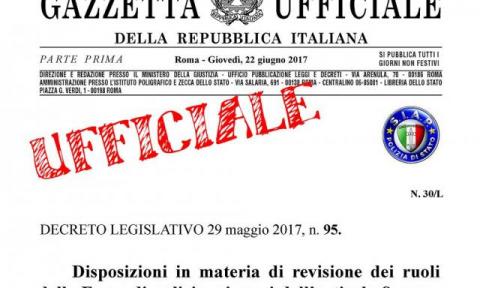 SCHEMA DI DECRETO LEGISLATIVO RECANTE DISPOSIZIONI INTEGRATIVE E CORRETTIVE AL DLgs 95/2017