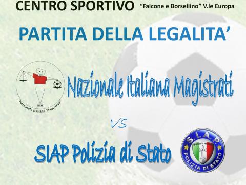 FESTA DELLO SPORT: PARTITA DELLA LEGALITA' - NAZIONALE MAGISTRATI-vs-SIAP 