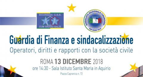 CONVEGNO: GUARDIA DI FINANZA E SINDACALIZZAZIONE 