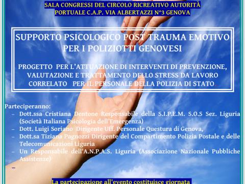 TAVOLA ROTONDA: SUPPORTO PSICOLOGICO POST TRAUMA EMOTIVO PER I POLIZIOTTI